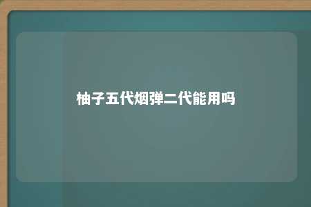 柚子五代烟弹二代能用吗